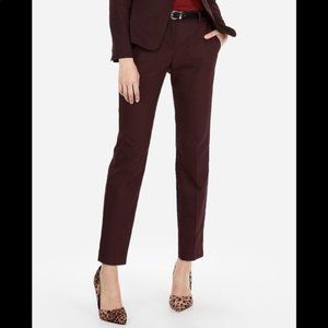 Express | Burgundy Mid-Rise Columnist Ankle Pant